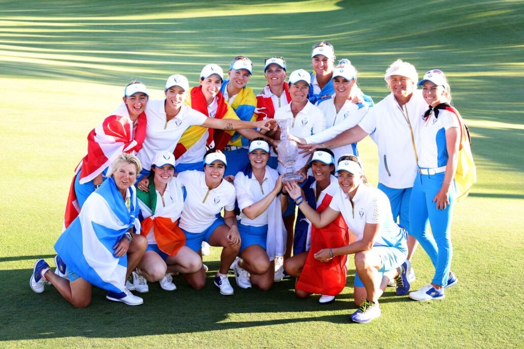 Team Europe celebrating their win at the 2021 Solheim Cup | Source: Getty Images